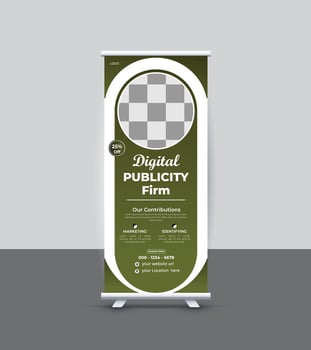 Modern Unique Roll up Design vector