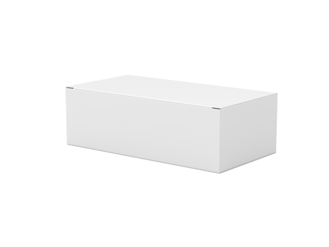 3d Empty White Rectangular Cardboard Box Mock Up Design 3D Illustration png