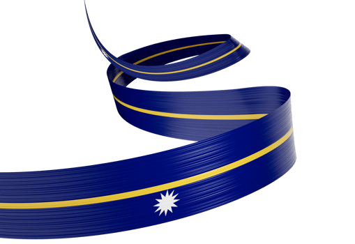 3d Flag Of Nauru 3d Shiny Waving Nauru Ribbon Flag 3d Illustration png