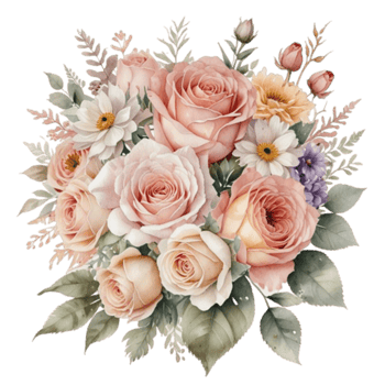 Watercolor Floral Bouquet png