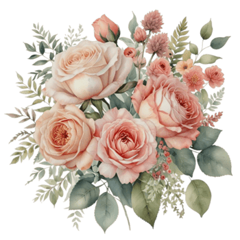 Watercolor Floral Bouquet png