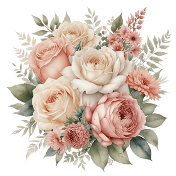 Watercolor Floral Bouquet png