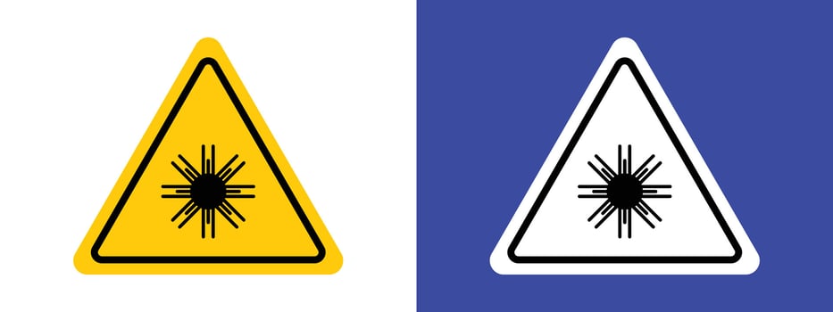 Laser Hazard Alert Icon Promote Safety in Laser-Use Areas vector