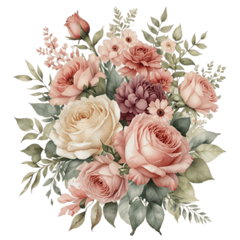Watercolor Floral Bouquet png