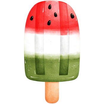 Watercolor Watermelon Ice Pop Illustration png