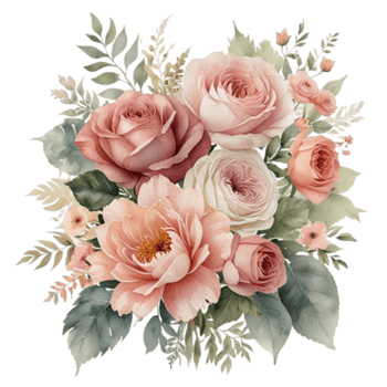 Watercolor Floral Bouquet png