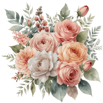 Watercolor Floral Bouquet png
