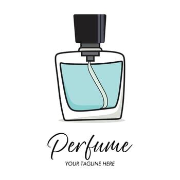 Cartoon of perfume bottles, and perfumes retro packaging. Fashion vintage bottle, decorative girly cosmetics flat decent set and perfume logo and perfume illustration vector