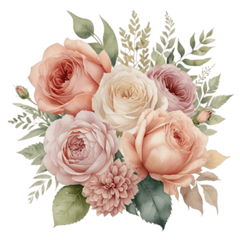 Watercolor Floral Bouquet png