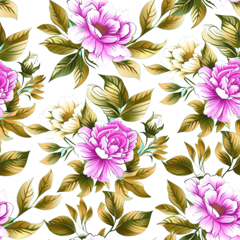 Gorgeous Floral Wallpaper Pink and White Blossoms with Lush Green Foliage png