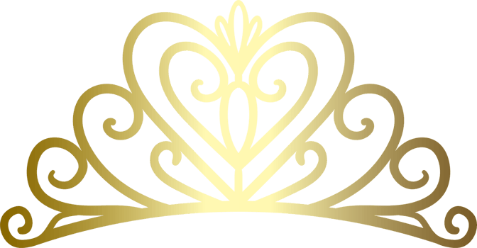 Golden simple tiara png