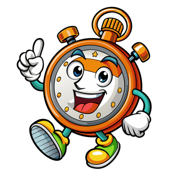 Stopwatch Cartoon Mascot Character png