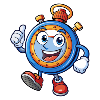 Stopwatch Cartoon Mascot Design png