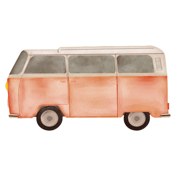 watercolor camper van car png