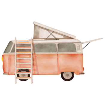 watercolor camper van car png