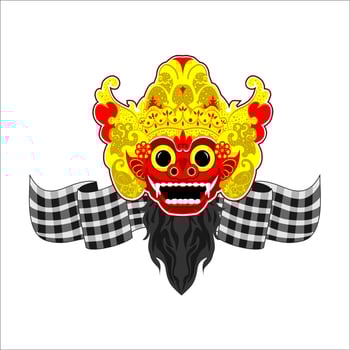 Barong Bali Mask vector