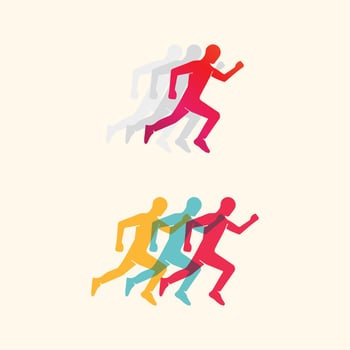 Sport logo and Sports icon design symbol people illustration vector