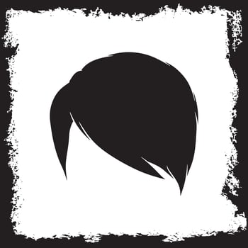 Hear Silhouette illustration, Hear Silhouette, Boy Hear Silhouette art on white background vector