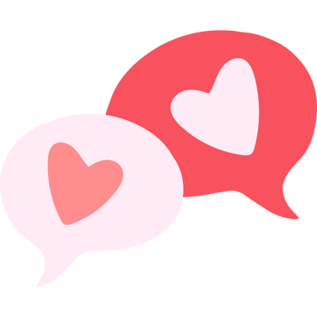 Love ChatCute Hand Drawn Illustration Isolated Transparent Background png