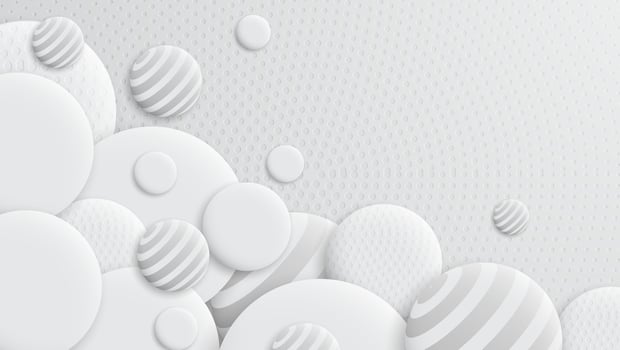 Abstract background with 3d fields. White bubble. vector