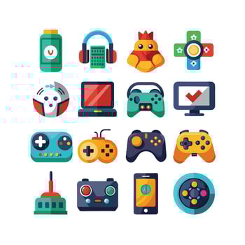 Gaming Icon Set Illustration vector