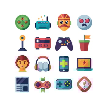 Gaming Icon Set Illustration vector
