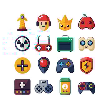 Gaming Icon Set Illustration vector