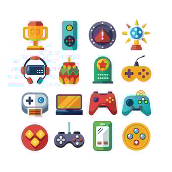 Gaming Icon Set Illustration vector