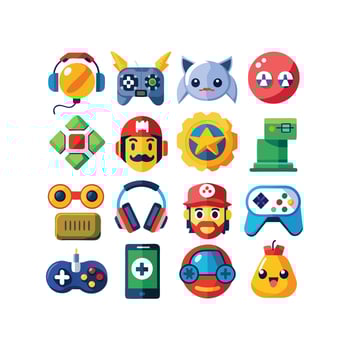Gaming Icon Set IllustrationGaming Icon Set Illustration vector