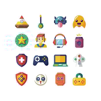 Gaming Icon Set IllustrationGaming Icon Set Illustration vector