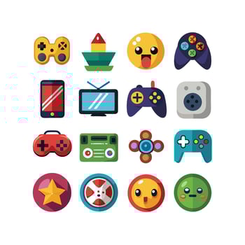 Gaming Icon Set IllustrationGaming Icon Set Illustration vector