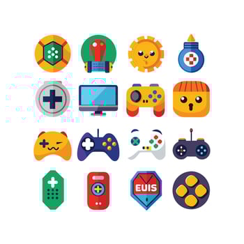 Gaming Icon Set IllustrationGaming Icon Set Illustration vector
