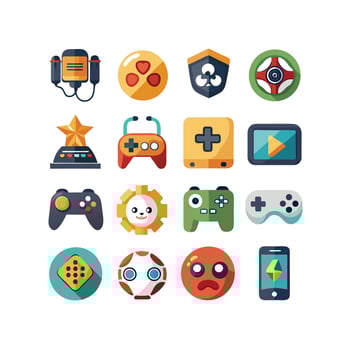 Gaming Icon Set IllustrationGaming Icon Set Illustration vector