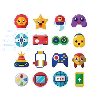 Gaming Icon Set IllustrationGaming Icon Set Illustration vector