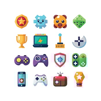 Gaming Icon Set IllustrationGaming Icon Set Illustration vector