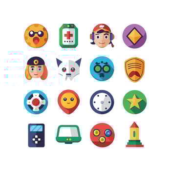 Gaming Icon Set IllustrationGaming Icon Set Illustration vector
