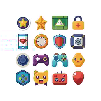 Gaming Icon Set IllustrationGaming Icon Set Illustration vector