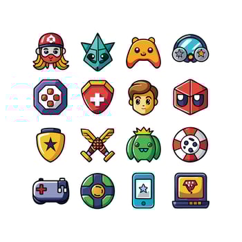 Gaming Icon Set IllustrationGaming Icon Set Illustration vector