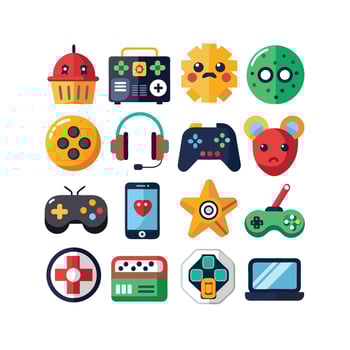 Gaming Icon Set IllustrationGaming Icon Set Illustration vector