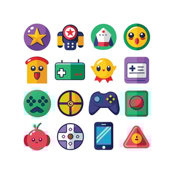 Gaming Icon Set IllustrationGaming Icon Set Illustration vector