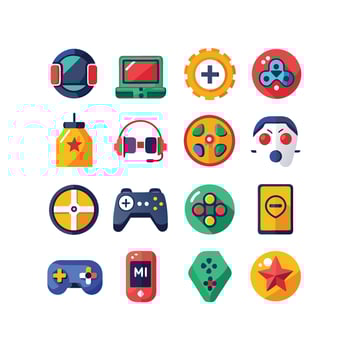 Gaming Icon Set IllustrationGaming Icon Set Illustration vector