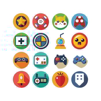 Gaming Icon Set IllustrationGaming Icon Set Illustration vector