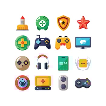 Gaming Icon Set IllustrationGaming Icon Set Illustration vector