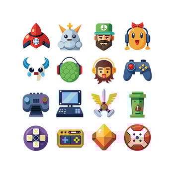 Gaming Icon Set IllustrationGaming Icon Set Illustration vector
