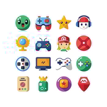 Gaming Icon Set Illustration vector