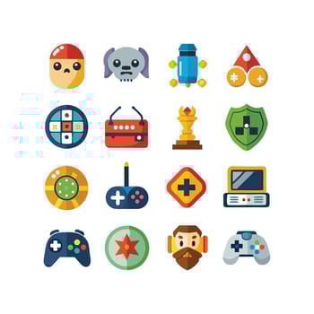 Gaming Icon Set Illustration vector