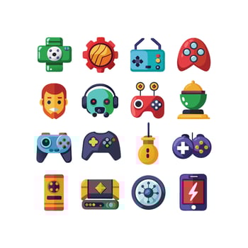 Gaming Icon Set Illustration vector