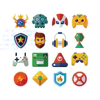 Gaming Icon Set Illustration vector