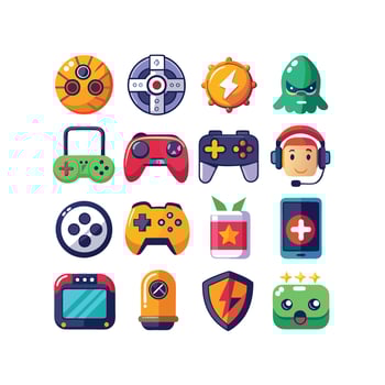 Gaming Icon Set Illustration vector