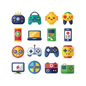 Gaming Icon Set Illustration vector
